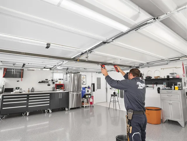 Overhead garage door repair service by Buena Park Garage Door Repair in Buena Park