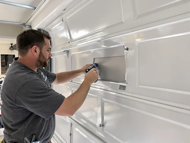 Garage door panel repair by Buena Park Garage Door Repair in Buena Park