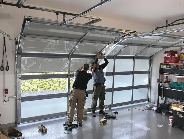 Buena Park Garage Door Repair expert performing precise panel replacement on Buena Park garage door