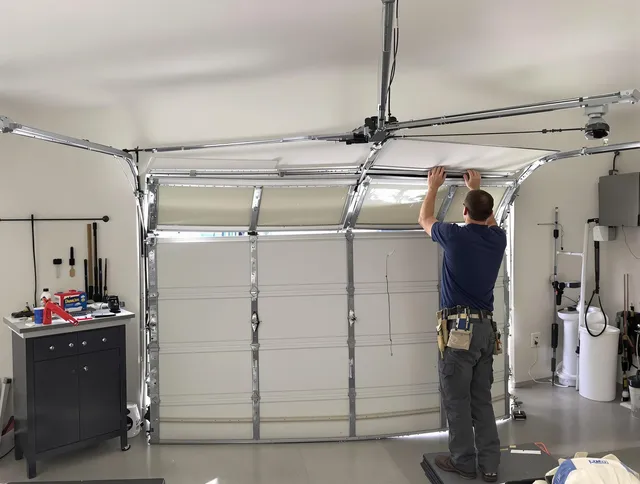 Buena Park Garage Door Repair specialist performing precise section replacement on Buena Park garage door