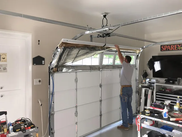 Garage door section replacement by Buena Park Garage Door Repair in Buena Park