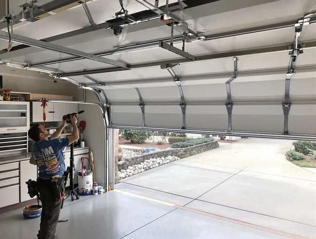 Garage door track repair service by Buena Park Garage Door Repair in Buena Park